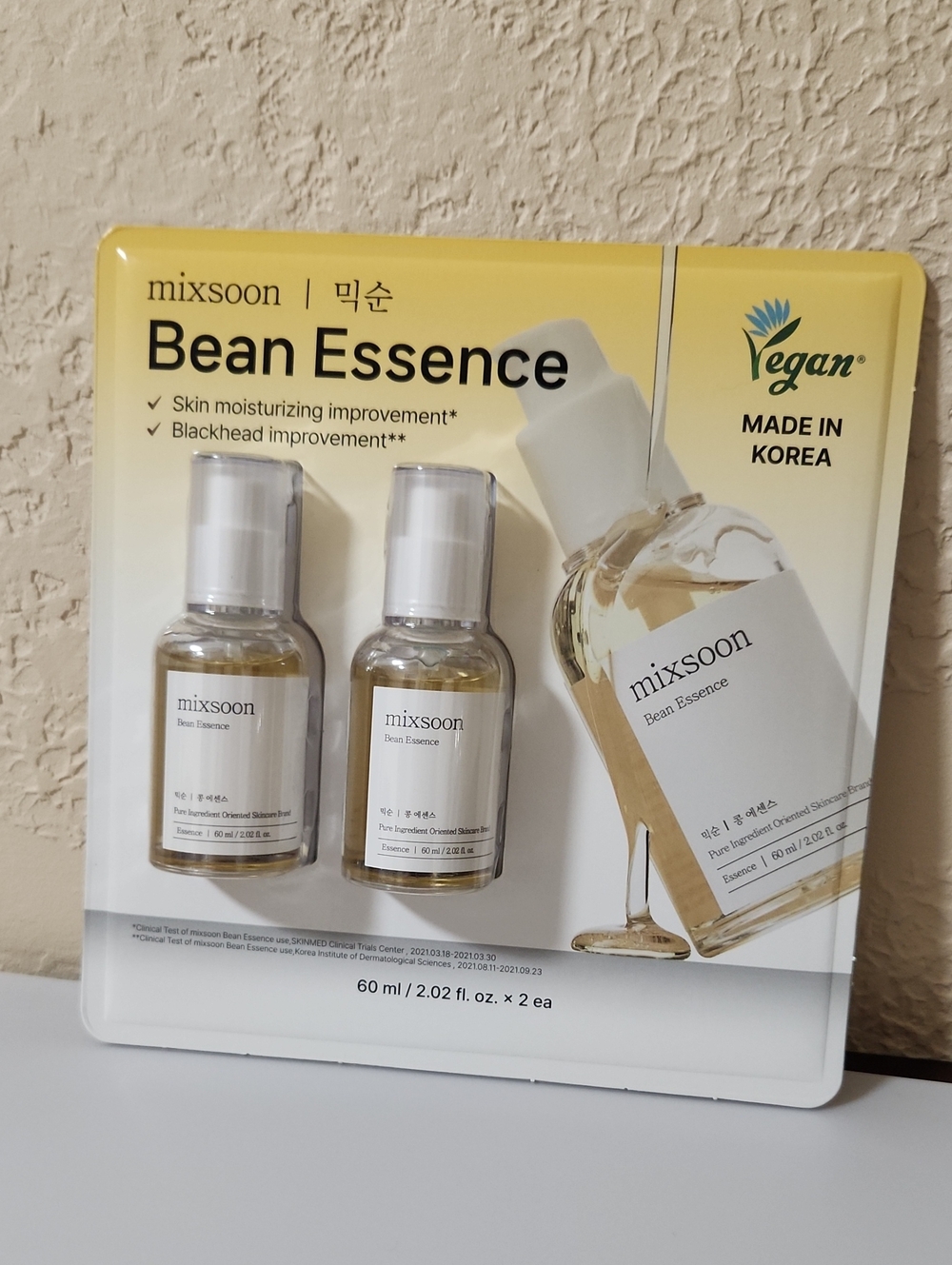 2-pack set of mixsoon Bean Essence Korean Skin Care